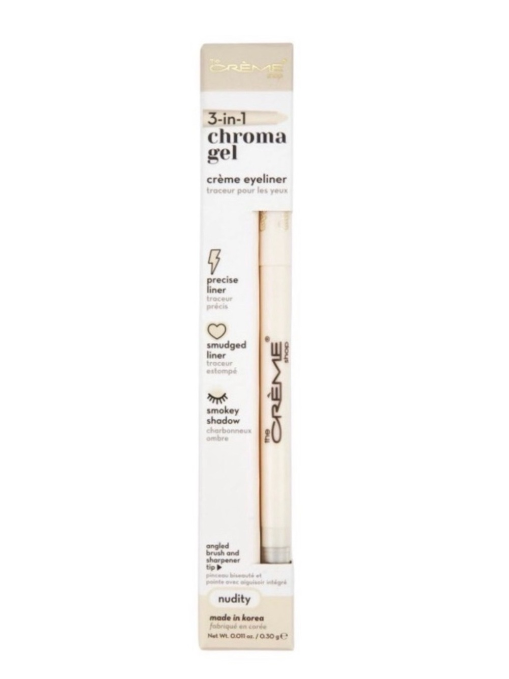 5/$35 NWT The Crème Shop 3 In 1 Chroma Gel Creme Eyeliner Nudity retails $15